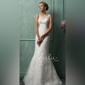 Lulu-B Elegant White Lace Wedding Dress
